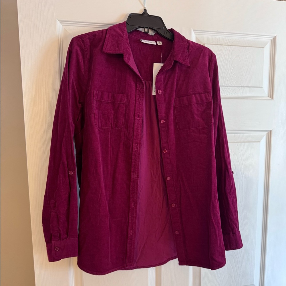 NWT Kim Rogers Corduroy Shirt